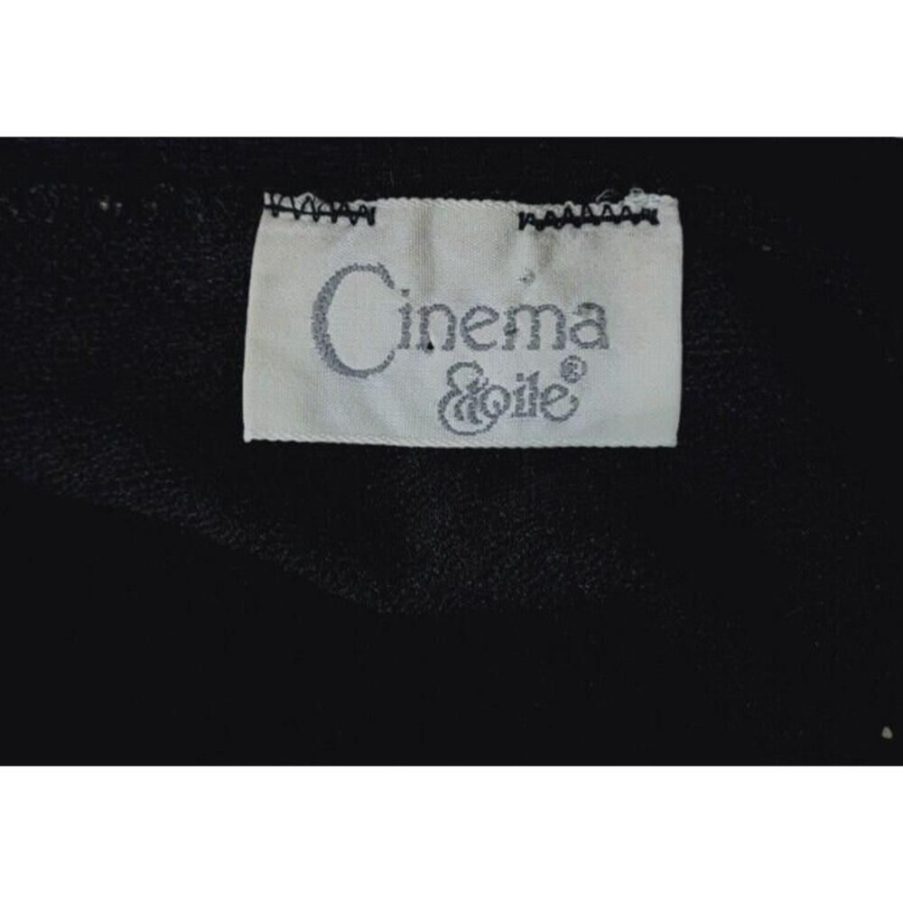 Vintage 80s Sexy Black Frilly Lace Peignoir Lingerie Nightgown Cinema Etoile S/M - Picture 8 of 8